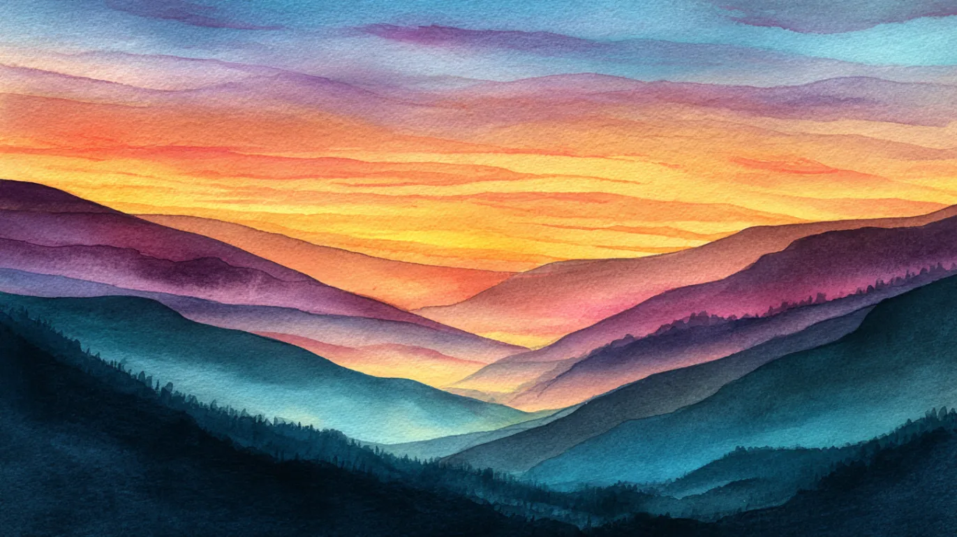 25 Inspiring Easy Landscape Watercolor Ideas For Peaceful Results (26)