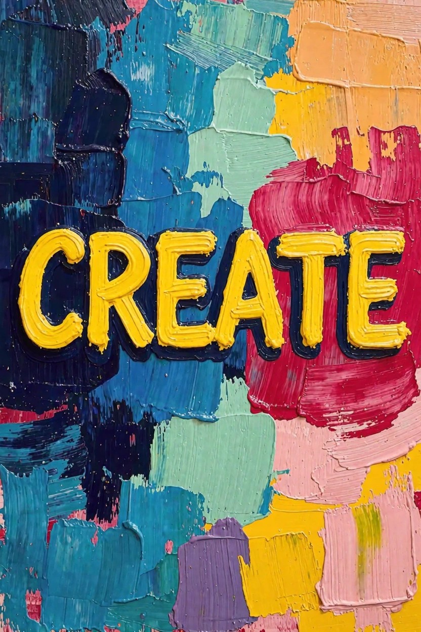 Acrylic painting of yellow 