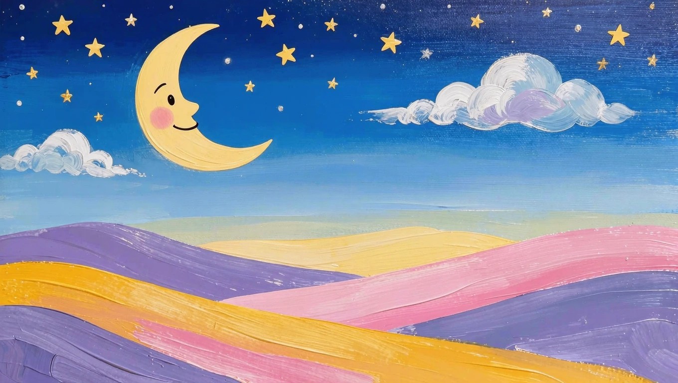 Blue humpback whale on sunset ocean spouts colorful hearts into gradient sky.